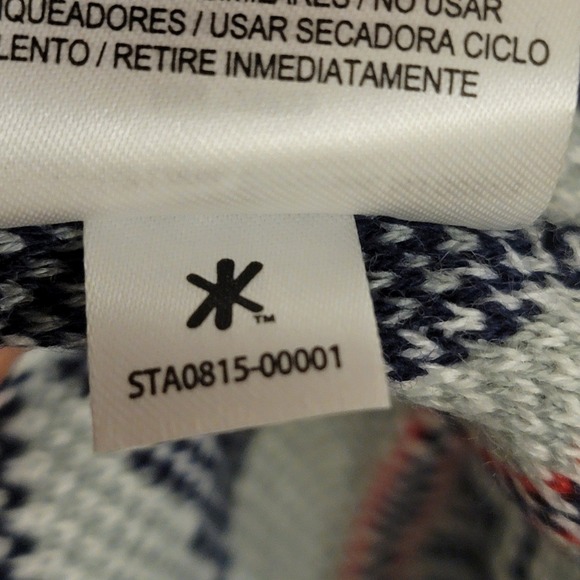 NFL Team Apparel Patriots Gronkowski Christmas Sweater Sequin Football LG NEW - Picture 7 of 9